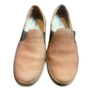 Born Mens Tan Leather Slip On Loafer Shoes Size 10 men women’s 12